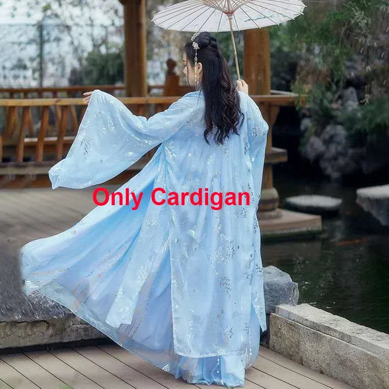 Summer Chinese Hanfu Princess Dress Women Fairy Folk with Kimono Female Dance Oriental Costume Chinese Clothes