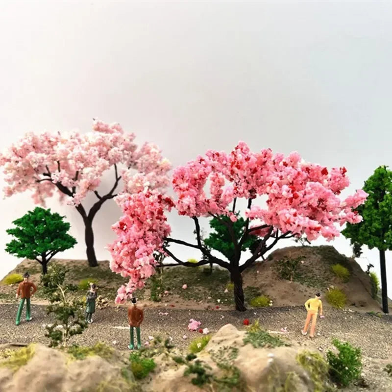 Scene model tree peach tree cherry tree micro-landscape garden rockery landscaping sand table DIY manual model material custom