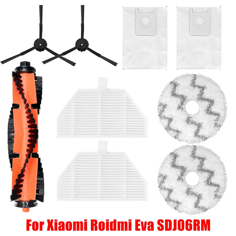 For XiaoMi RoidMi EVA Self-Cleaning Emptying Robot Vacuum SDJ06RM Spare Parts Hepa Filter Side Main Brush Mop Cloths Accessories