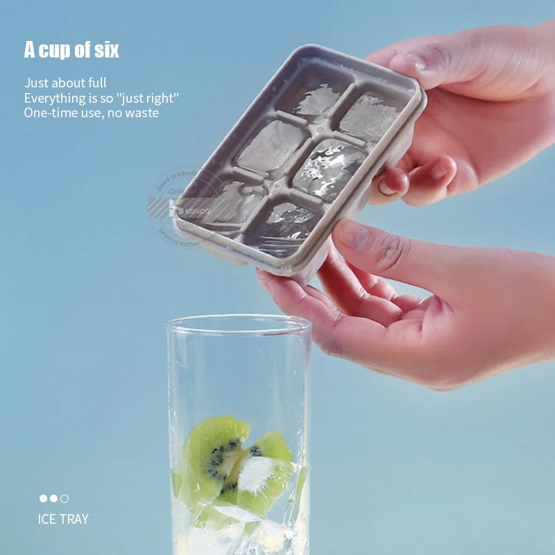 Silicone Ice Cube Trays 6 Grid 3pcs