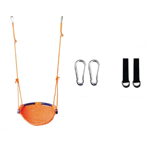 Portable Kid Garden Swing Chair Hanging Children Kindergarten Chair Outside Indoor Weave Small Basket Swing For Children swing