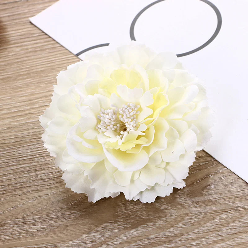 Spring Summer Simulated Peony Flowers Hair Claw Clip Headdress Women Girls Korean Sweet Colored Floral Hairpin Hair Accessories