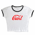 Y2k Crop Top Splice Design Letters Punk