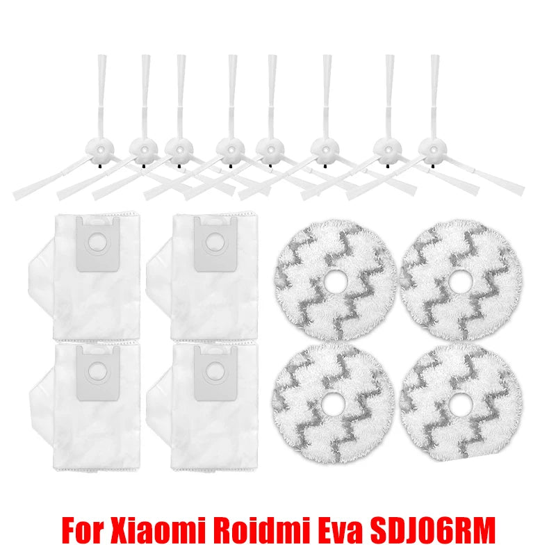 For XiaoMi RoidMi EVA Self-Cleaning Emptying Robot Vacuum SDJ06RM Spare Parts Hepa Filter Side Main Brush Mop Cloths Accessories