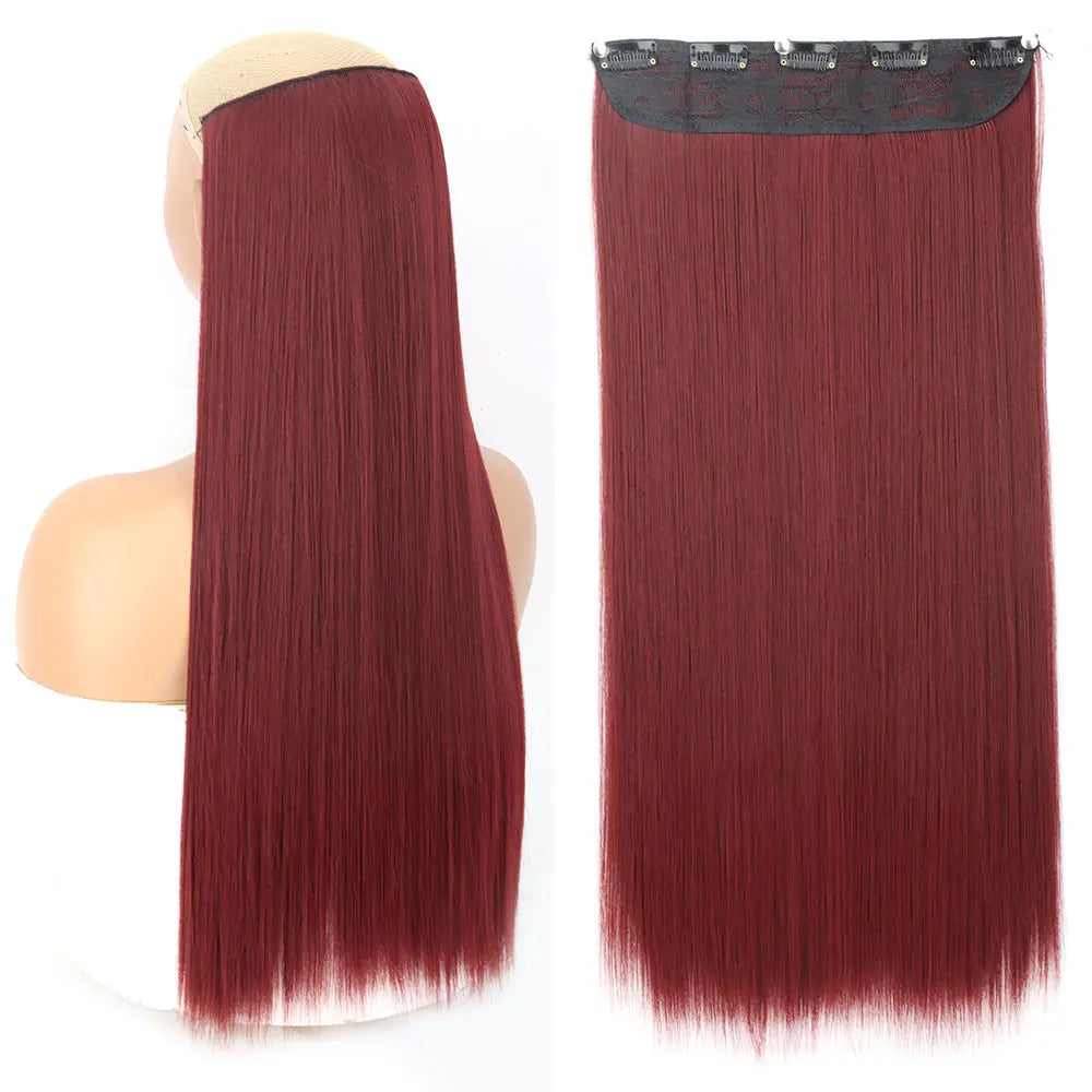 Synthetic Clip In Hair Extensions 80cm Long
