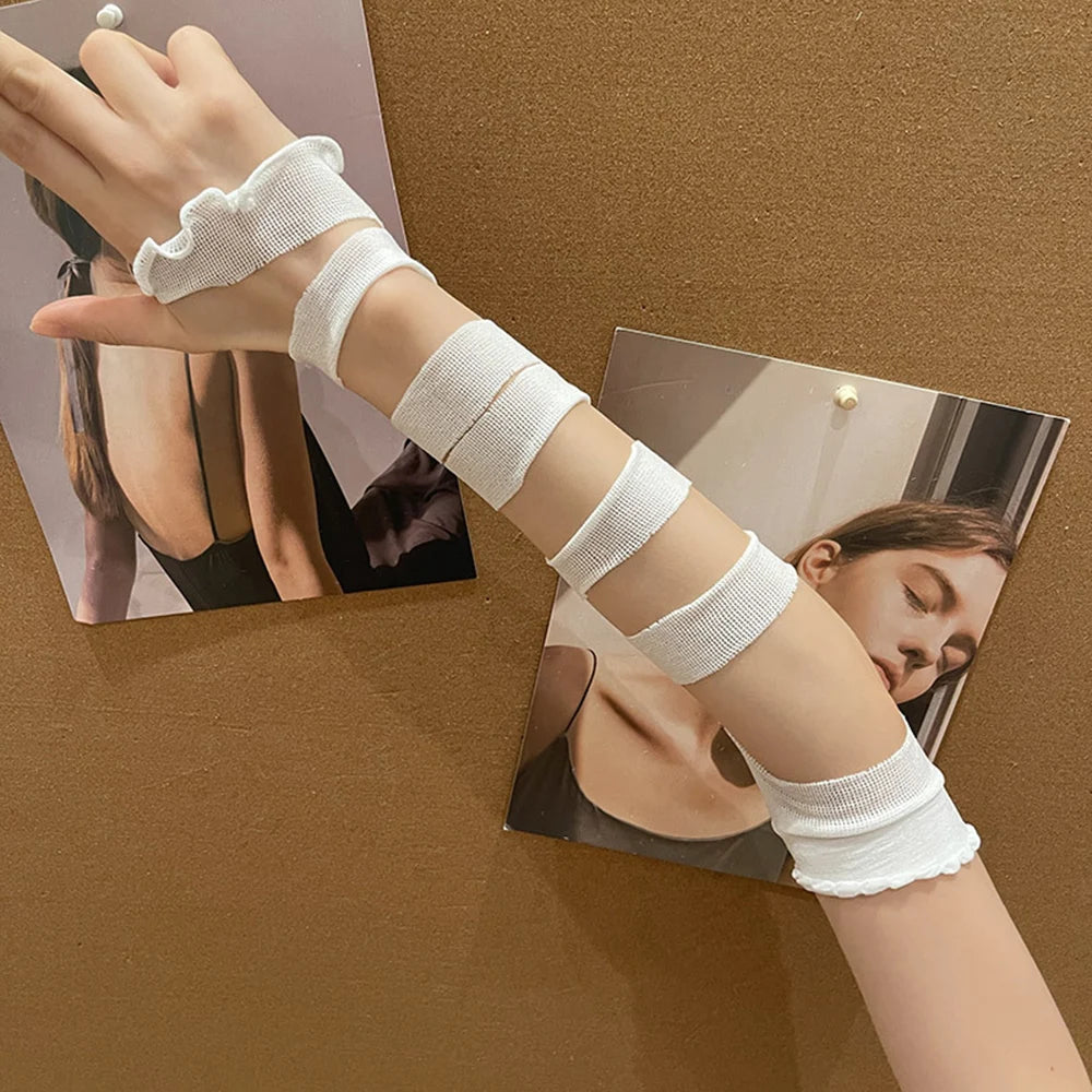 Bandages Arm Sleeves Korean Spicy Y2K Girls Personality Ballet Style Oversleeve Jk Lolita Cosplay Dress Up Fingerless Gloves