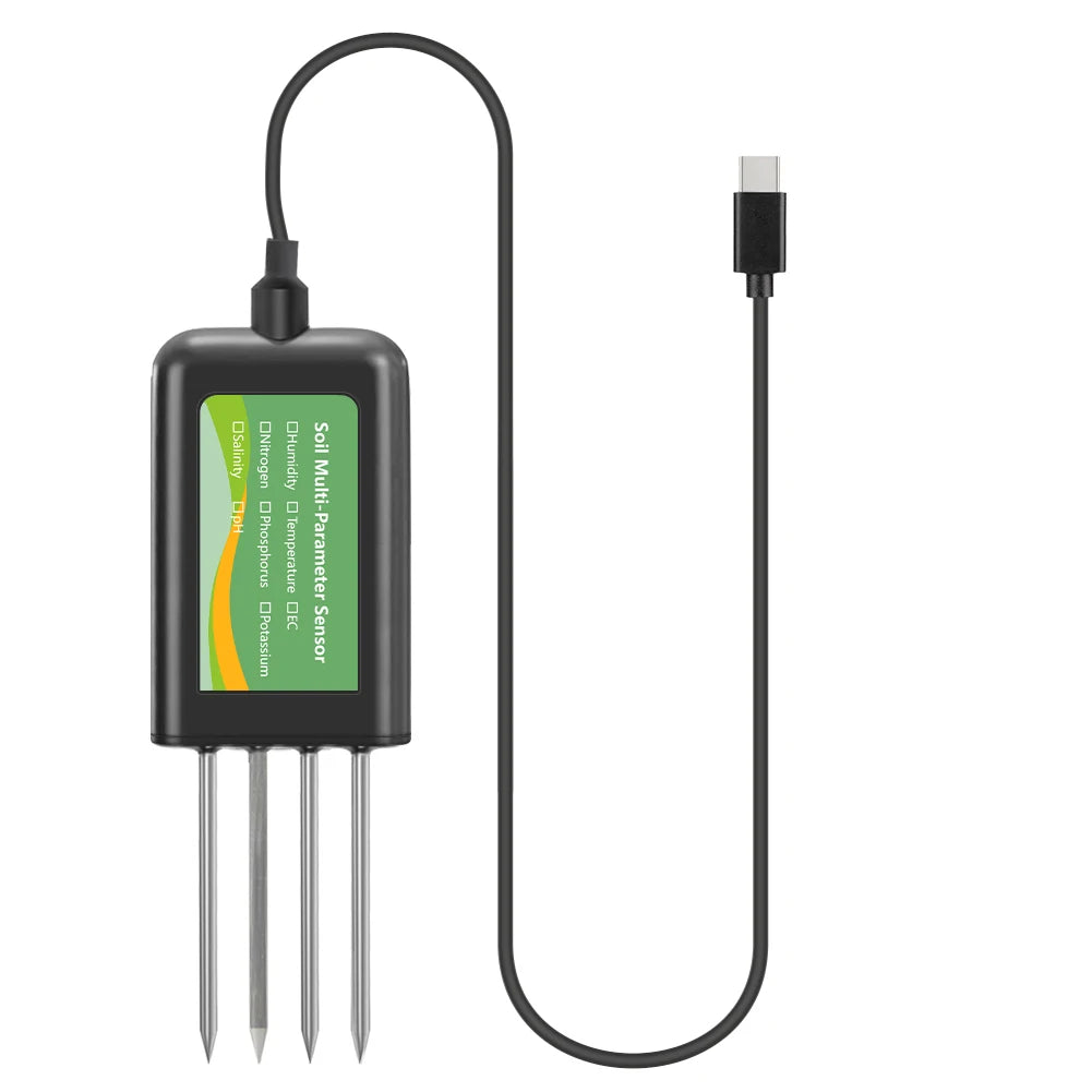 YAGO Soil Sensor 8 in 1 for Agriculture pH EC Moisture NPK Tester Android/HarmonyOS USB Smart Soil Meter for Precision Farming