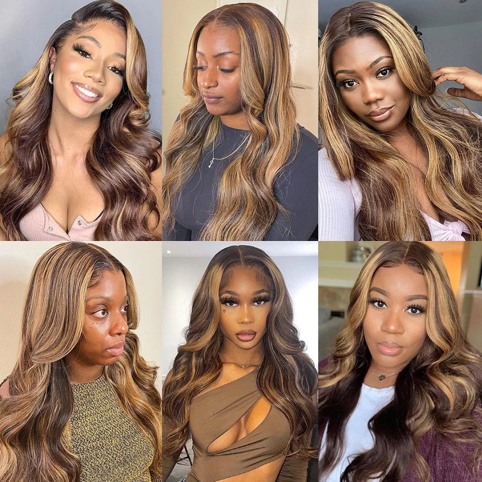 HD Lace Frontal Wig - Honey Blonde Body Wave