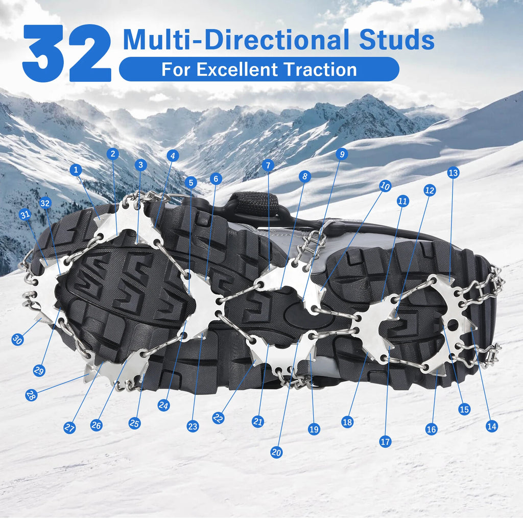 Ice Gripper Spike 32 Teeth Anti Slip Crampons