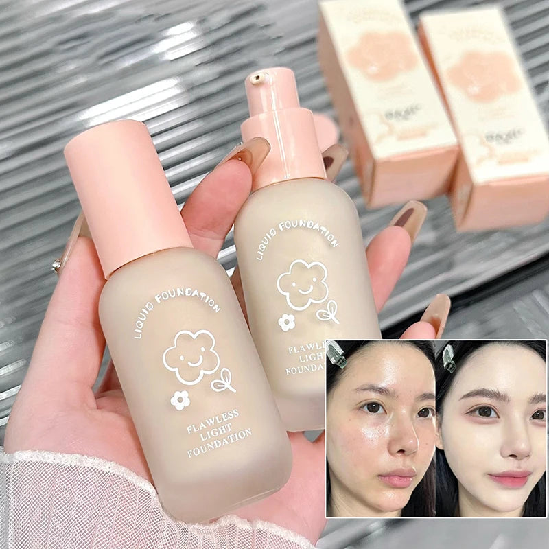 Creamy Skin Liquid Foundation Full Coverage Makeup Base Oil Control Waterproof Concealer BB Cream Foundation Korean Cosmetic Odo