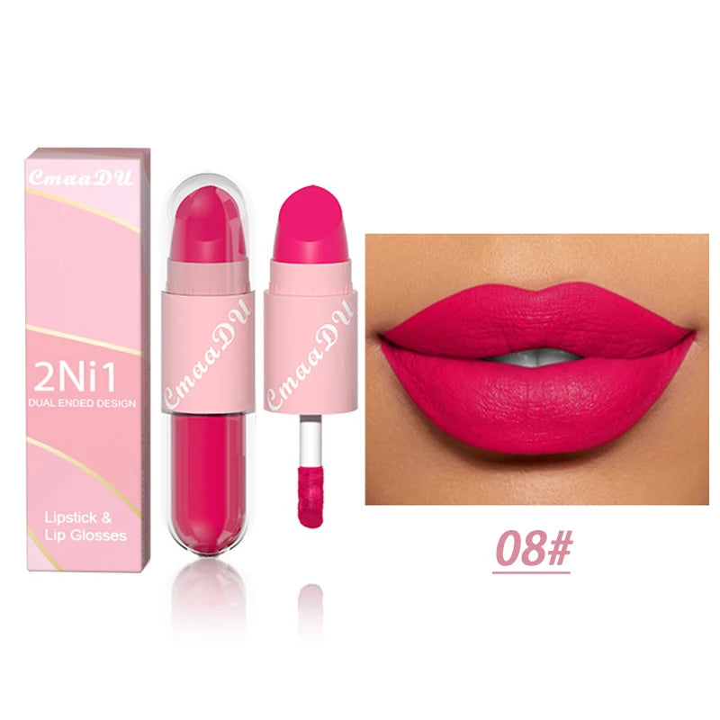 2 in 1 Matte Lipstick Liquid 18 Colors