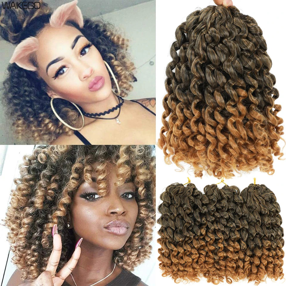 Jamaican Bounce Crochet Hair 8 Inches Curly