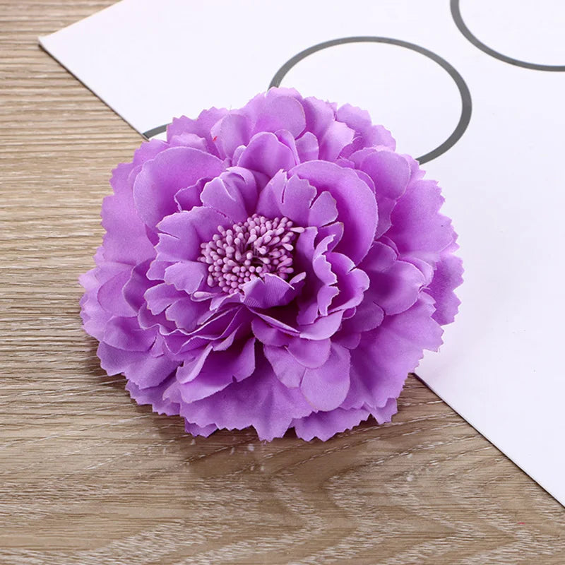 Spring Summer Simulated Peony Flowers Hair Claw Clip Headdress Women Girls Korean Sweet Colored Floral Hairpin Hair Accessories