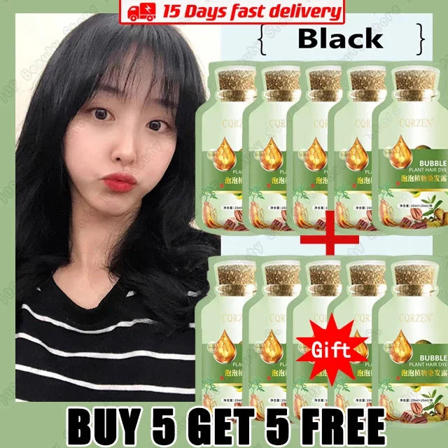 Natural Herbal Hair Dye Shampoo 5 Minutes
