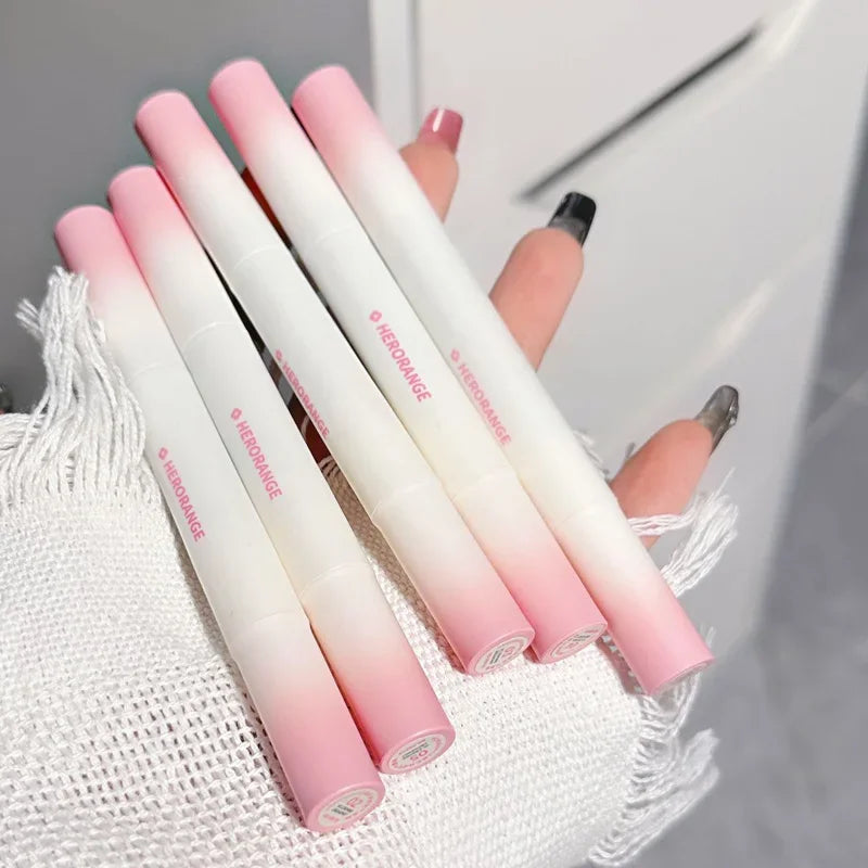 Liquid Lipstick with Cushion Applicator Velvet Matte Lip Gloss Moisturizing Cream Soft Liquid Blush Lip Stick Multi-uses Makeup
