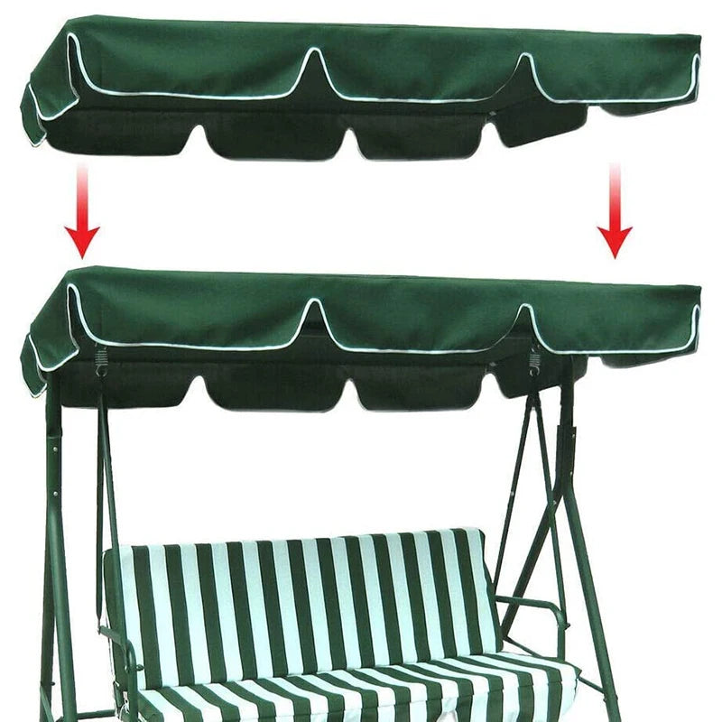 Porch Swing Awning Replacement Waterproof Swing Canopy Garden Outdoor Hammock Swing Awning