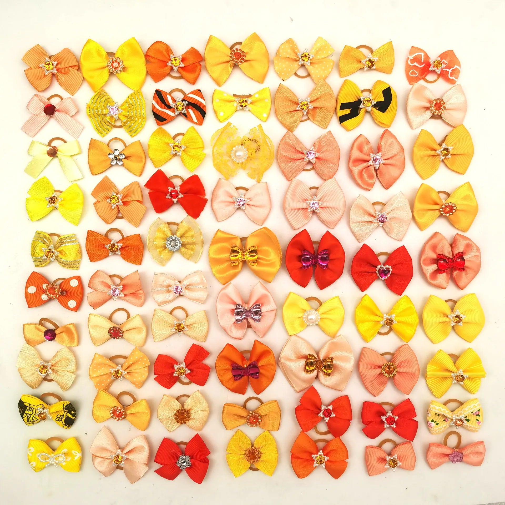 10/20pcs Pet Dog Hair Accessories Dog Bows with Pearl Diamond Dog Bowknot Pet Grooming Hair Bows for Small Dogs Accessoreis