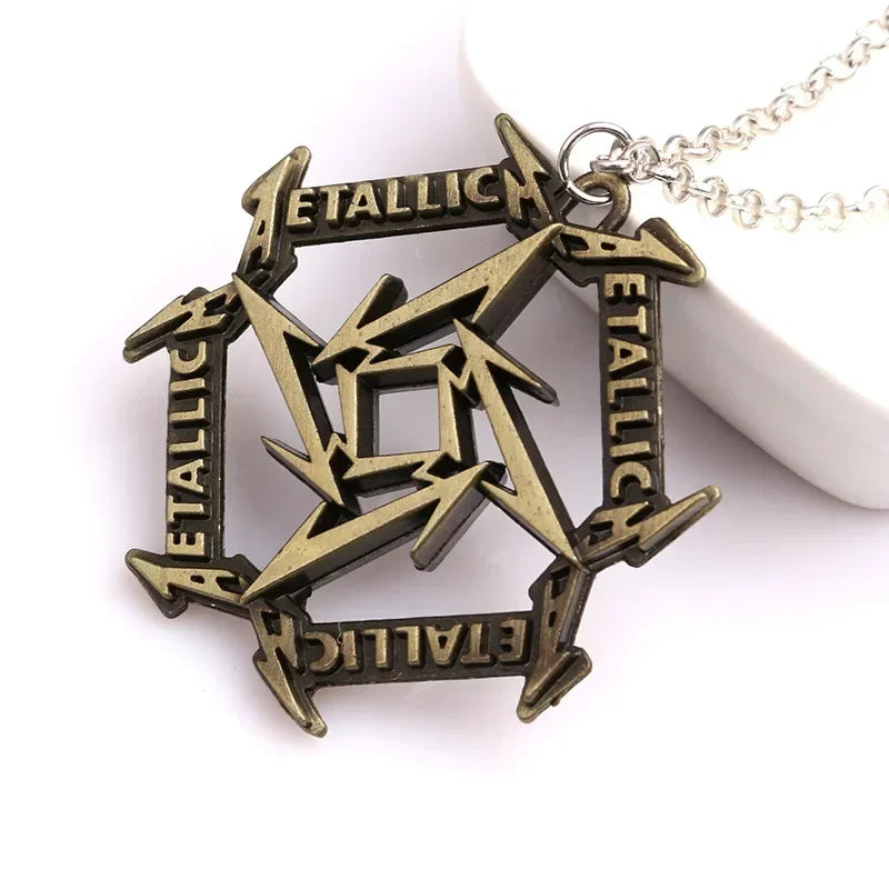 Retro Men's Necklace Trendy Classic Unisex Hip-hop Nightclubs Metal Music Movies Games Pendant Necklaces Punk Style Jewelry Gift