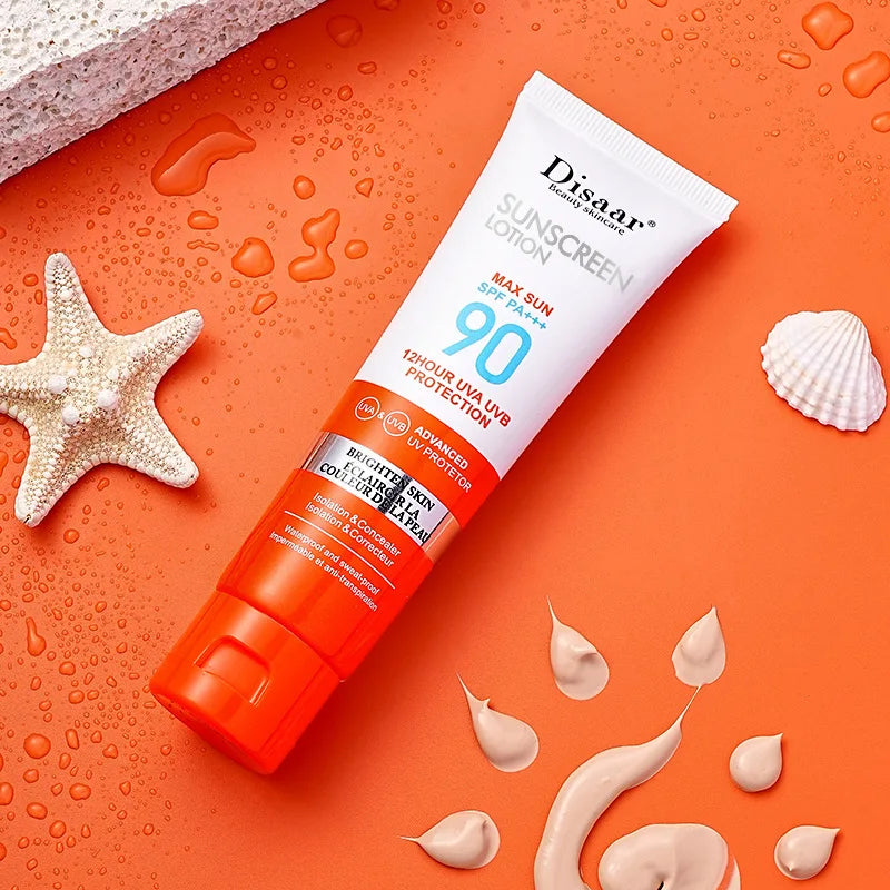 50ml Facial Body Sunscreen Whitening Sun Cream Sunblock Skin Protective Cream Anti-Aging Oil-control Moisturizing SPF 90+++ Face