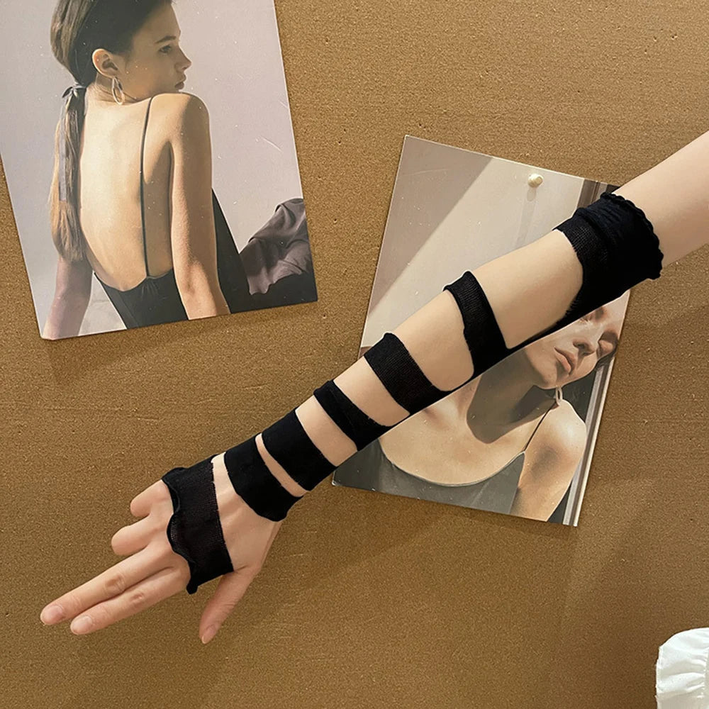 Bandages Arm Sleeves Korean Spicy Y2K Girls Personality Ballet Style Oversleeve Jk Lolita Cosplay Dress Up Fingerless Gloves