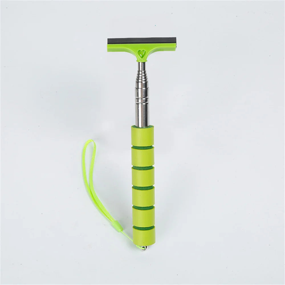 Car Rearview Mirror Wiper Stainless Steel Telescopic Retractable Layered Brush Head Auto Mirror Wash Clear for Auto Accessories