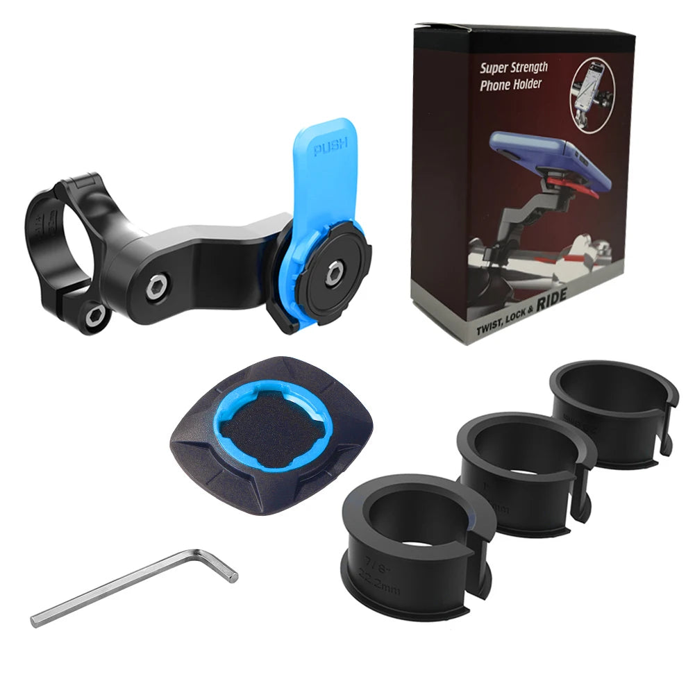 Motorcycle Bike Phone Holder Stand Bicycle Quad Lock Phone Holder Shock Absorber Bicycle Mobile Support Handlebar Mount Bracket