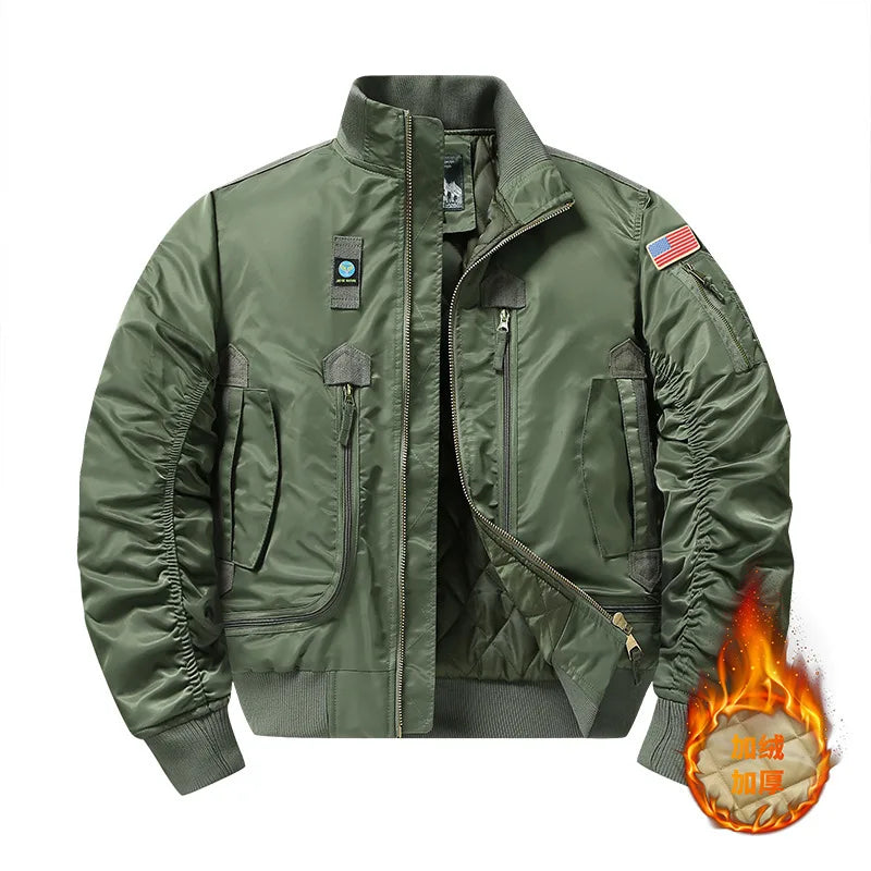 Winter MA1 Bomber Jacket Oversized Padded
