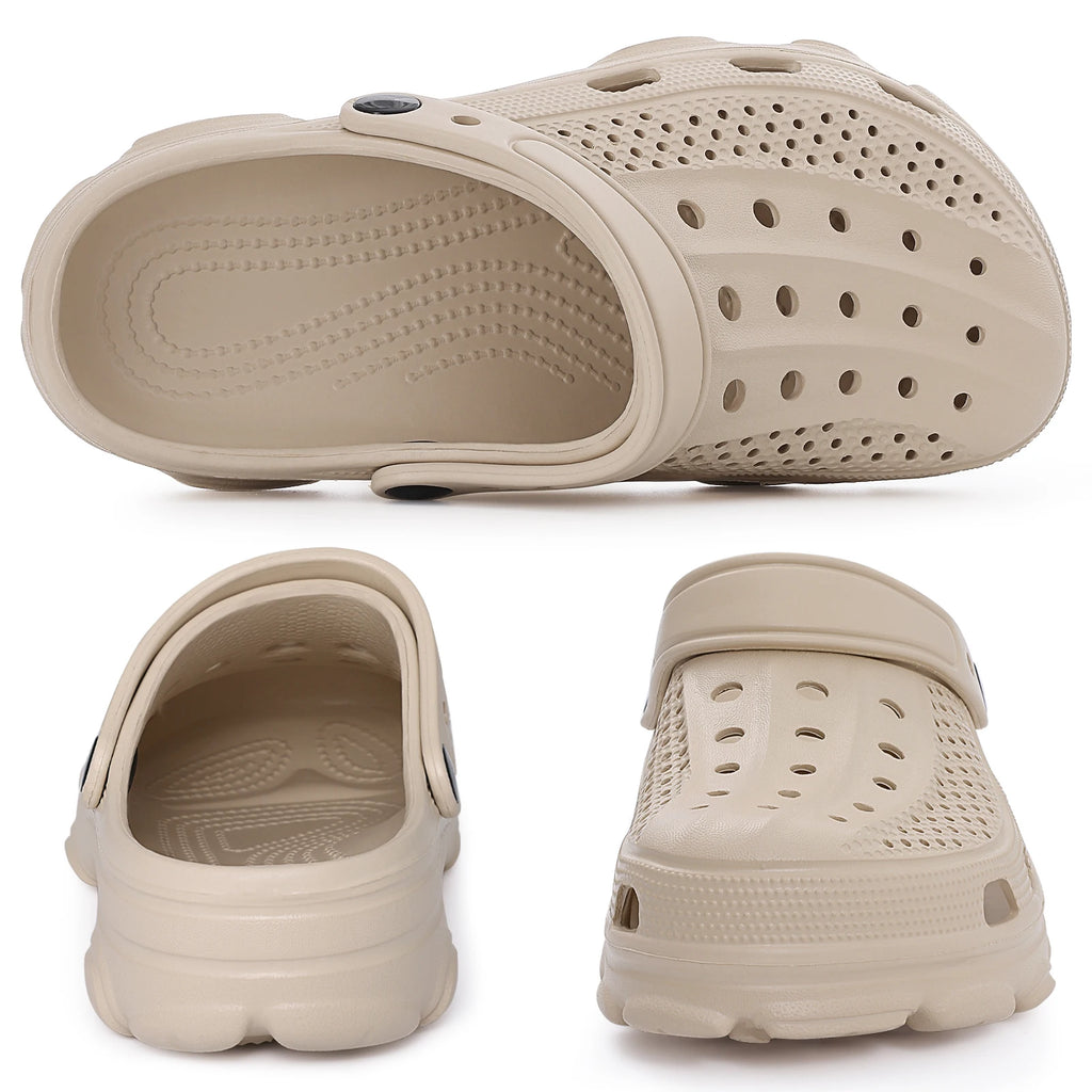 Pallene Fashion Clogs Slippers Women Hole Garden Shoes Water Shoes For Men Beach Sandals Soft Eva Bathroom Slides House Slides