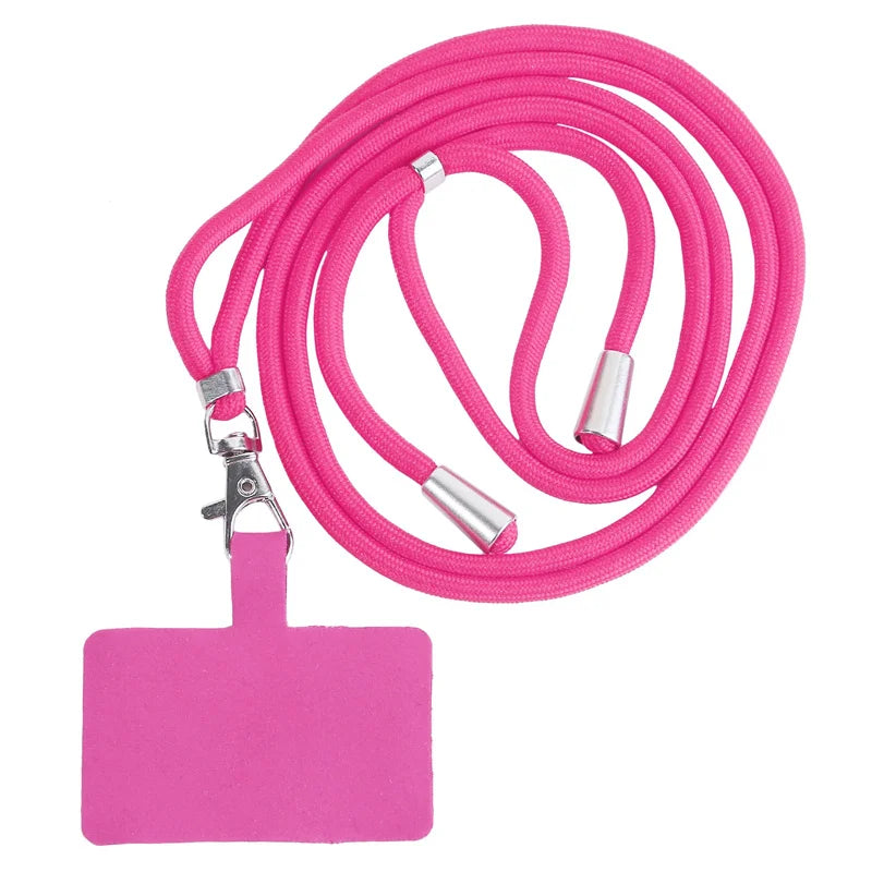 NEW Adjustable Phone Lanyard Detachable Neck Cord Lanyard Strap Carabiner Compatible Pendant With Card For Mobile Key Fob Colors