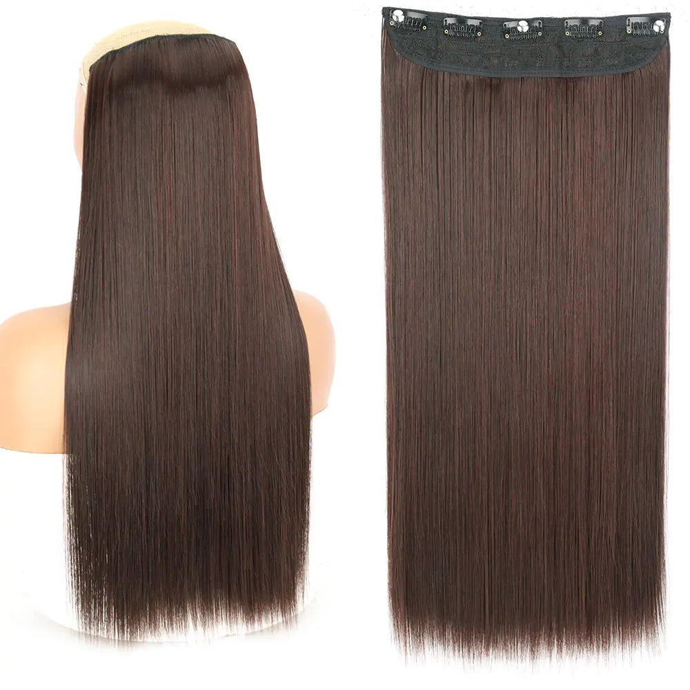 Synthetic Clip In Hair Extensions 80cm Long
