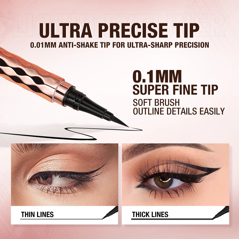 Liquid Eyeliner Waterproof Ultra Fine Black