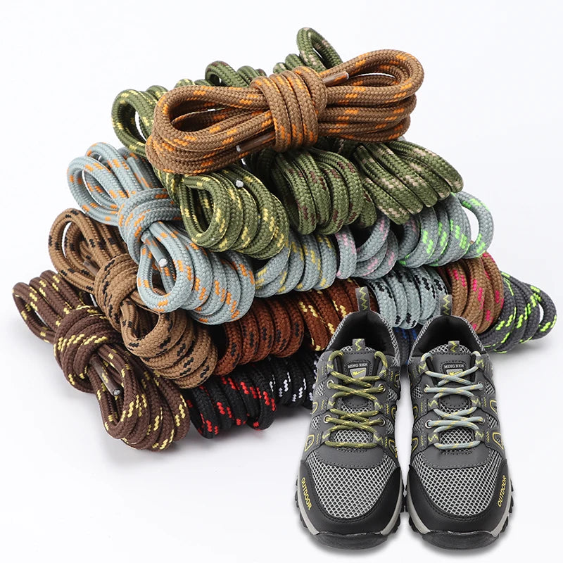 1Pair Round Shoelaces Durable Polyester Shoelace Outdoor Boots Sneakers Laces for Shoes 100/120/140/160cm Shoe Accessories