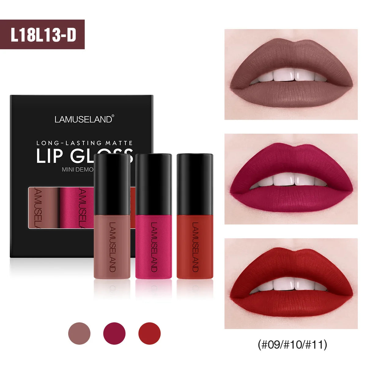 Mini Liquid Lip Gloss 12 Colors Matte 24H