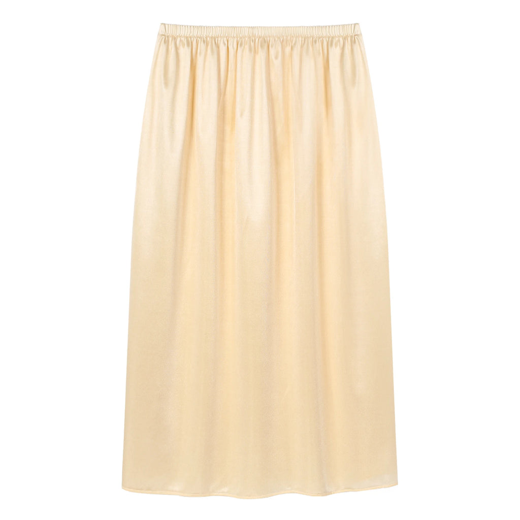 Womens Solid Color Underskirt Smooth Elastic Waistband Petticoat Inner Lining Skirt Party Prom Wedding Bridesmaid Dress Skirts