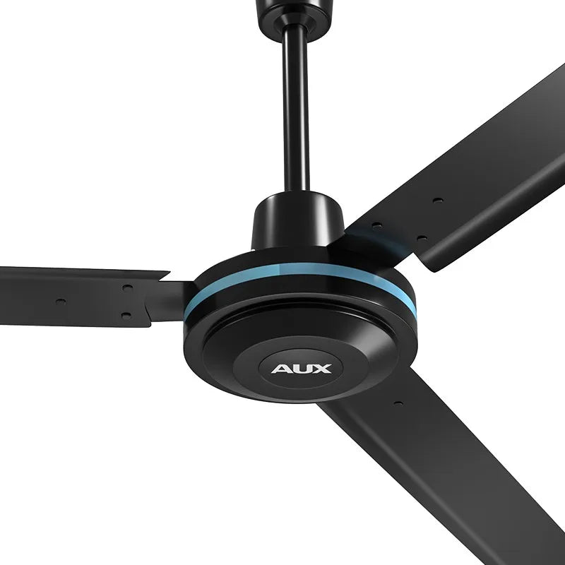 48inch Black Electric Ceiling Industrial Fan Big Wind All-copper coil 3gears Metal Blade 120cm Double bearing Wall control