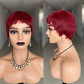 Short Pixie Cut Human Hair Wig - Natural