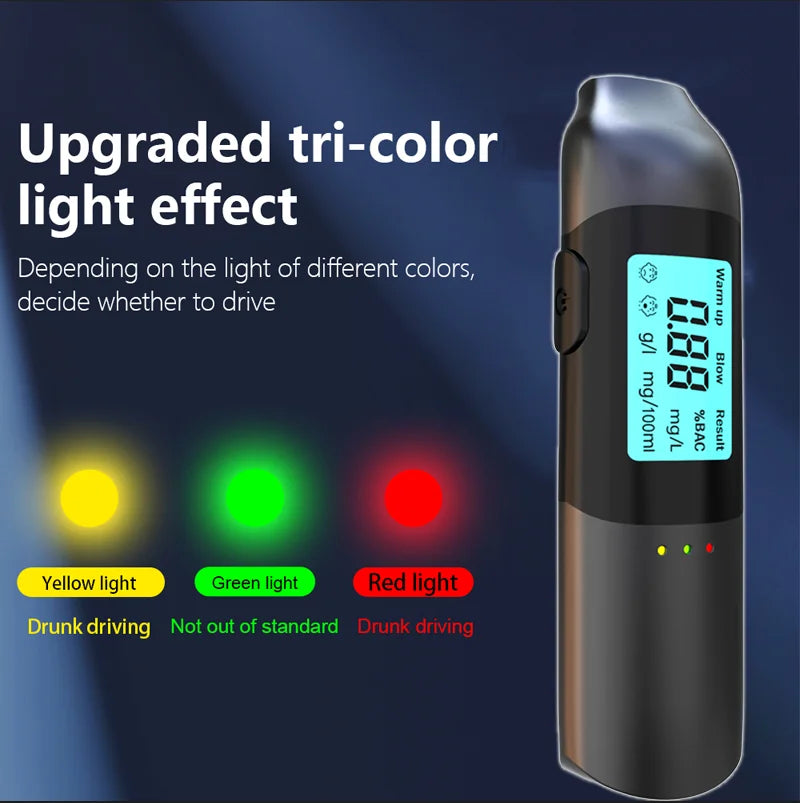 Portable Breathalyzer Alcohol Tester LCD