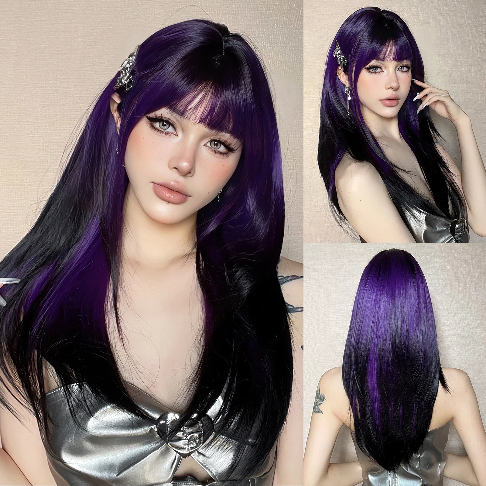 Light Blonde Straight Synthetic Wig - Long