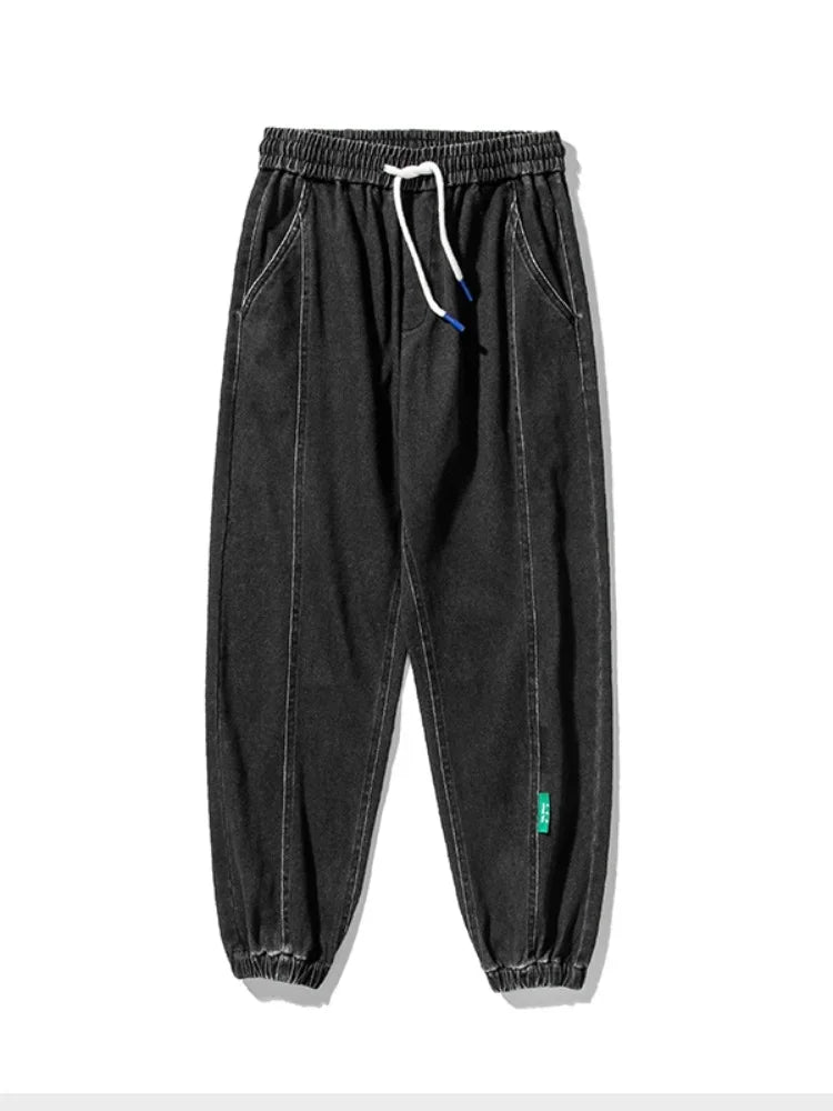 Spring Summer Black Blue Baggy Jeans Men Streetwear Denim Joggers Casual Cotton Harem Pants Jean Trousers Plus Size 6XL 7XL 8XL