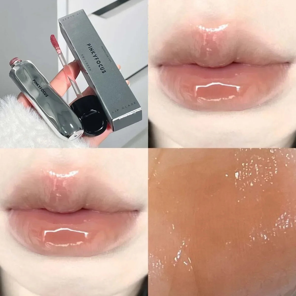 Nude Mirror Lip Gloss Clear Moisturizing Hydrating Water Light Jelly Plump Lip Glaze Oil Lipstick Tint Makeup Korean Cosmetics