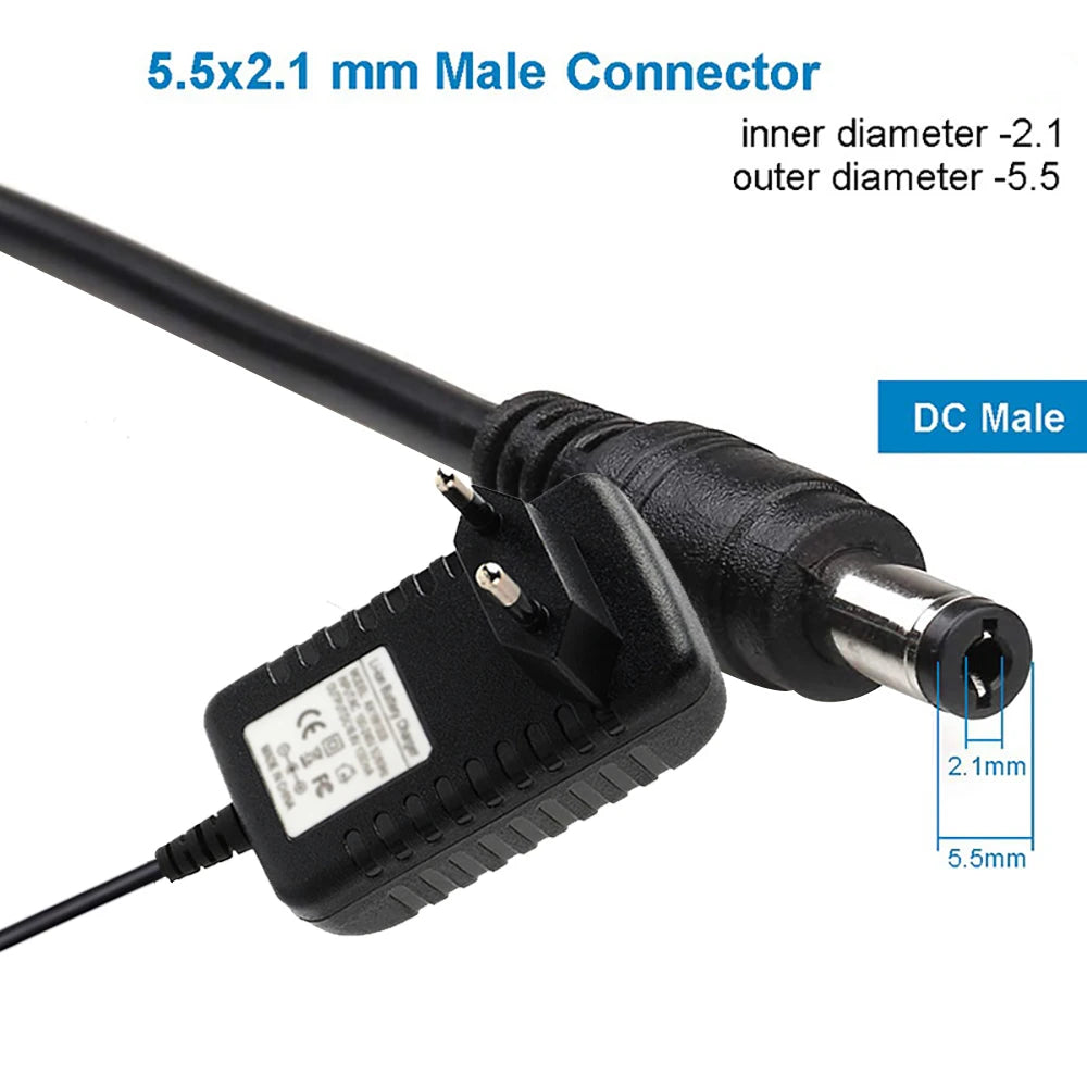 DC Power Adapter 15V 18V 19V 20V 22V 24V 25V 26V 27V 28V 30V 31V 32V 36V 1A 1000MA Robot Vacuum Cleaner Power Cord Charger