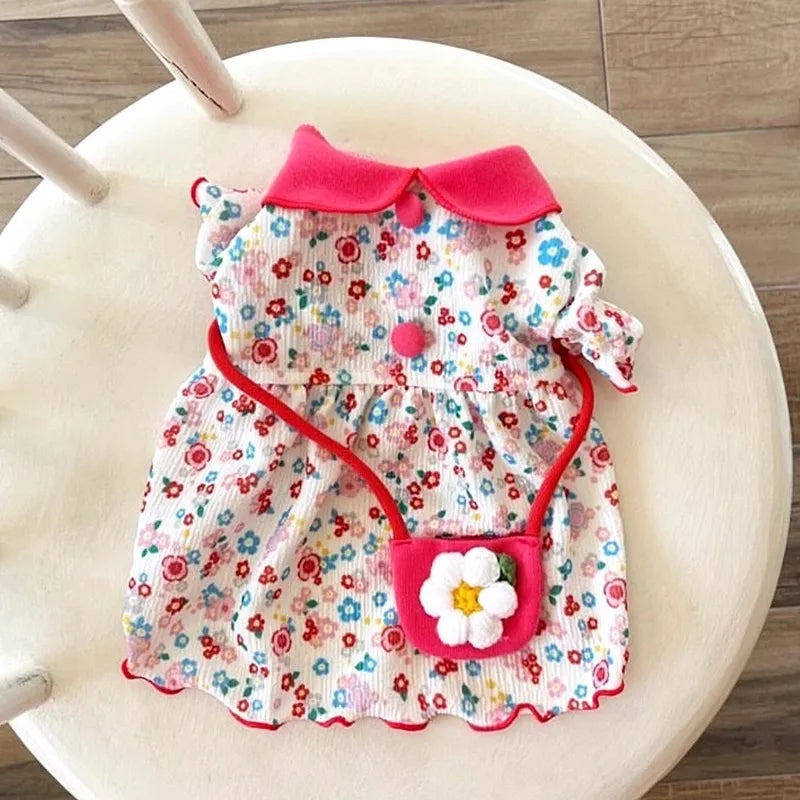 Fashion Dog Dress Dot Pet Dog Clothes Summer Suspender Puppy Skirt Chihuahua Yorkie Bichon Clothing Girl Dog Costume Cat Dresses