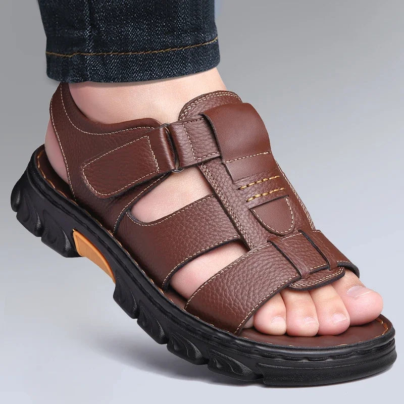 Men's Leather Beach Sandals Summer 2024