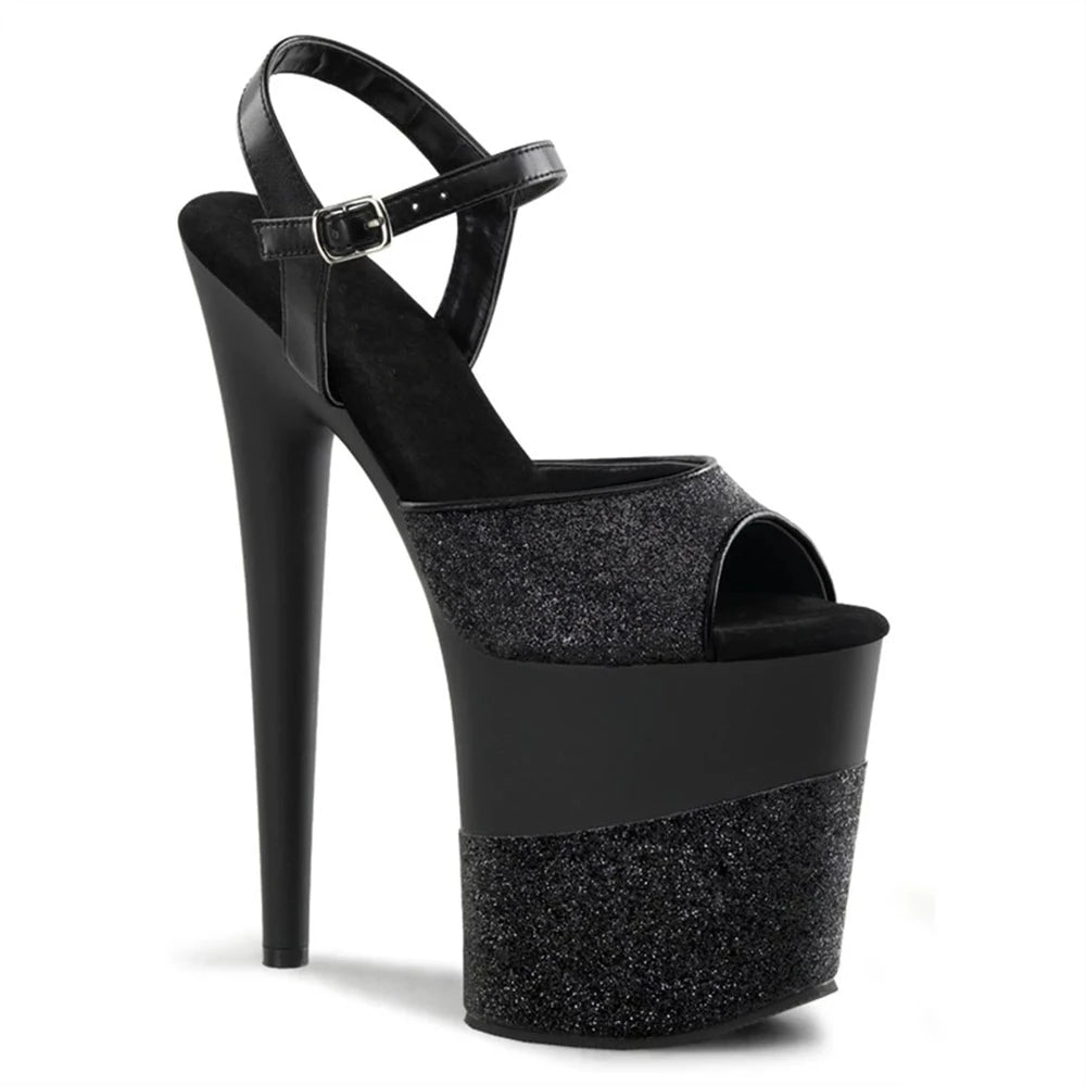 BBZAI New Pattern Pumps Superior Quality Super 20CM Thin High Heel Ladies Shoes Nightclub Sandals Waterproof Drop Shipping