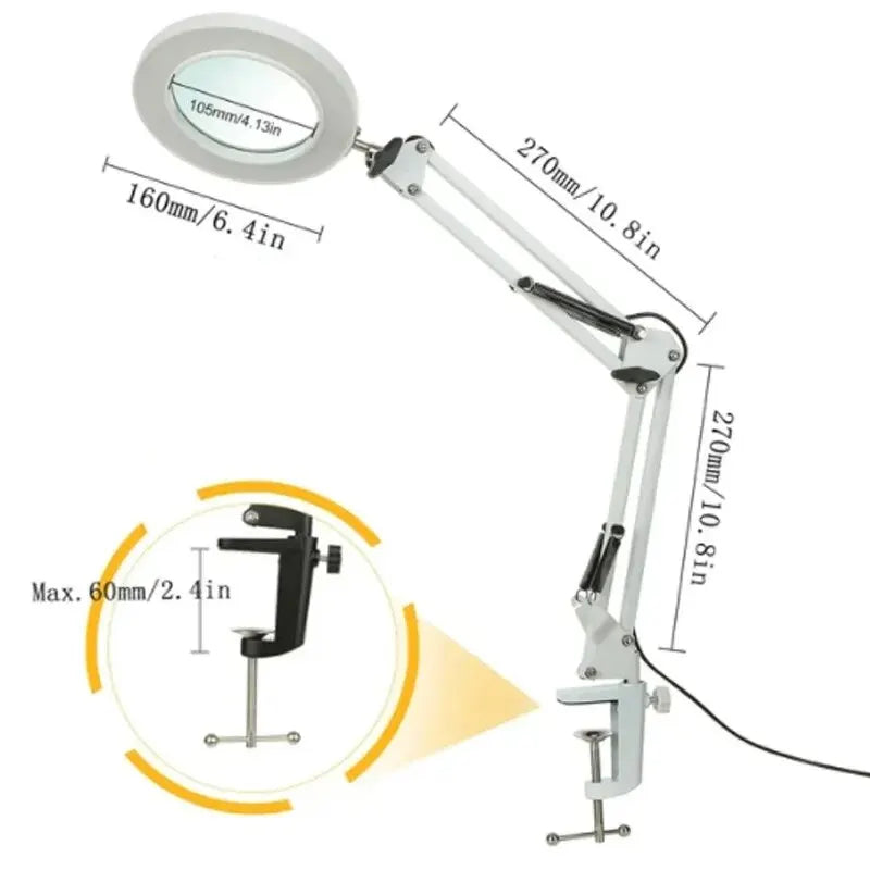 72LED Illuminated Magnifier 8X/10X USB