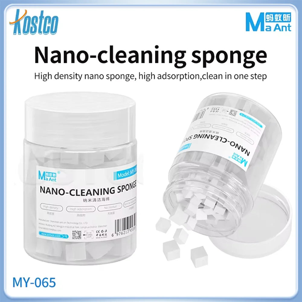 MaAnt MY-065 Nano Cleaning Sponge for Mobile Phone Screen Glue Removal/Camera/PCB Welding Flux Oil Cleaner No Flocculent Residue