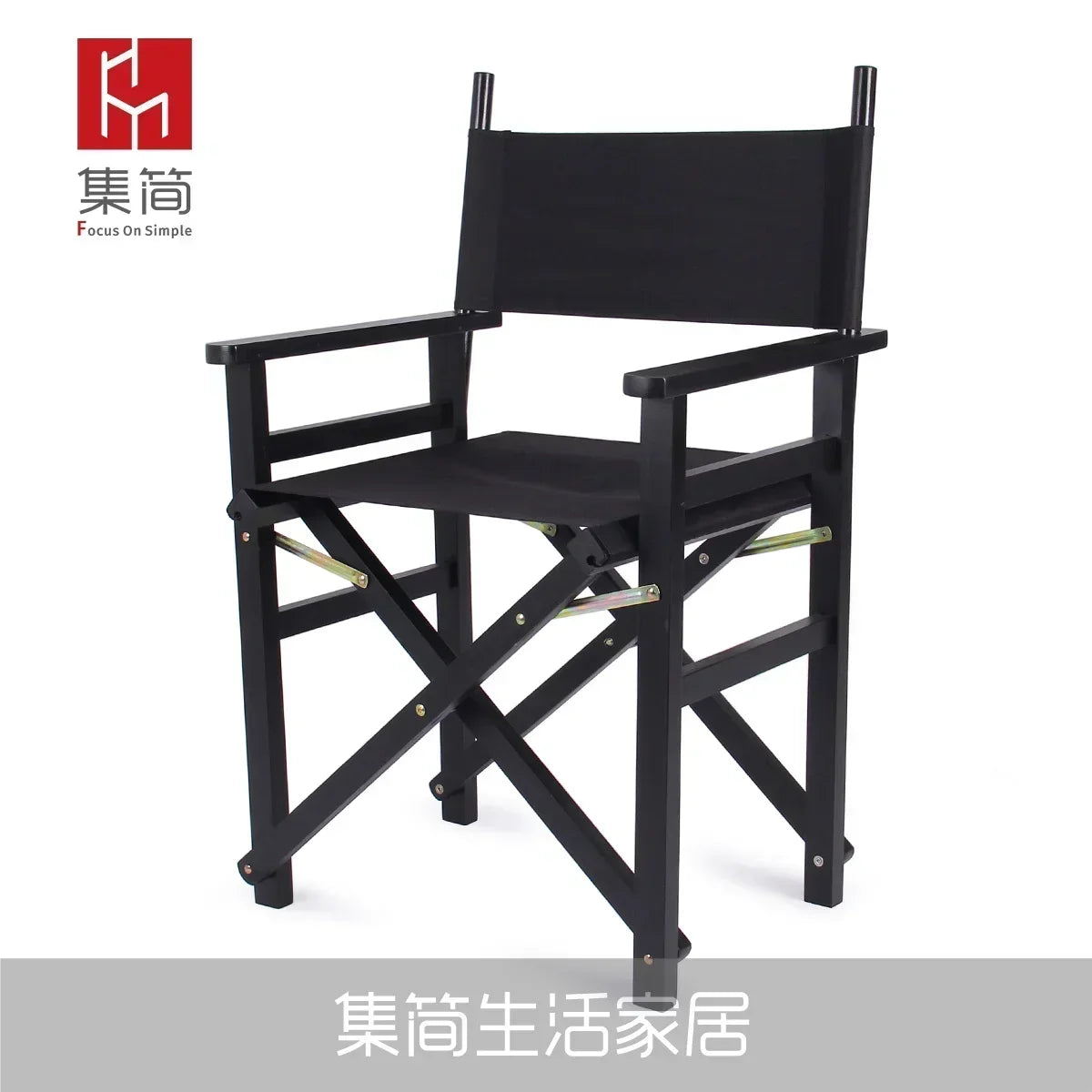 Versatile Solid Wood Director Chair Folding Canvas High Stool Multipurpose Office Chair Makeup Chair Portable Seat Comfortable
