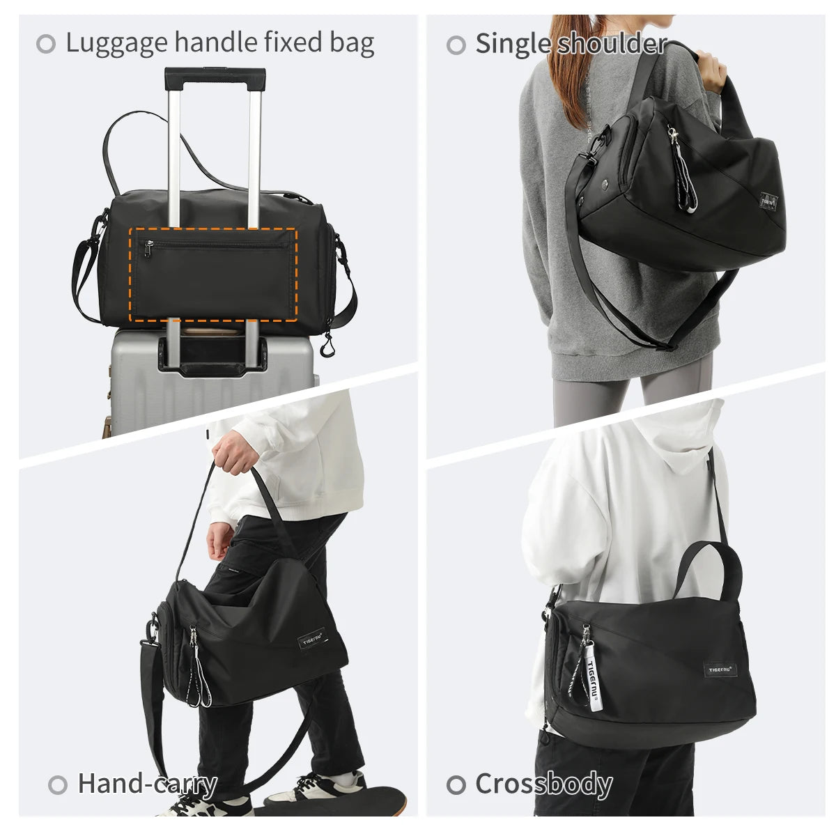 Tigernu Women's Sports Gym Bag with Shoe Compartment