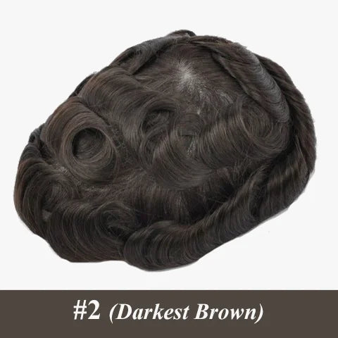 Australia Sale --Male Hair Prosthesis Men's Wig Lace and PU Breathable Toupee Men 6" Wigs For Men Natural Hairline Men's Wigs