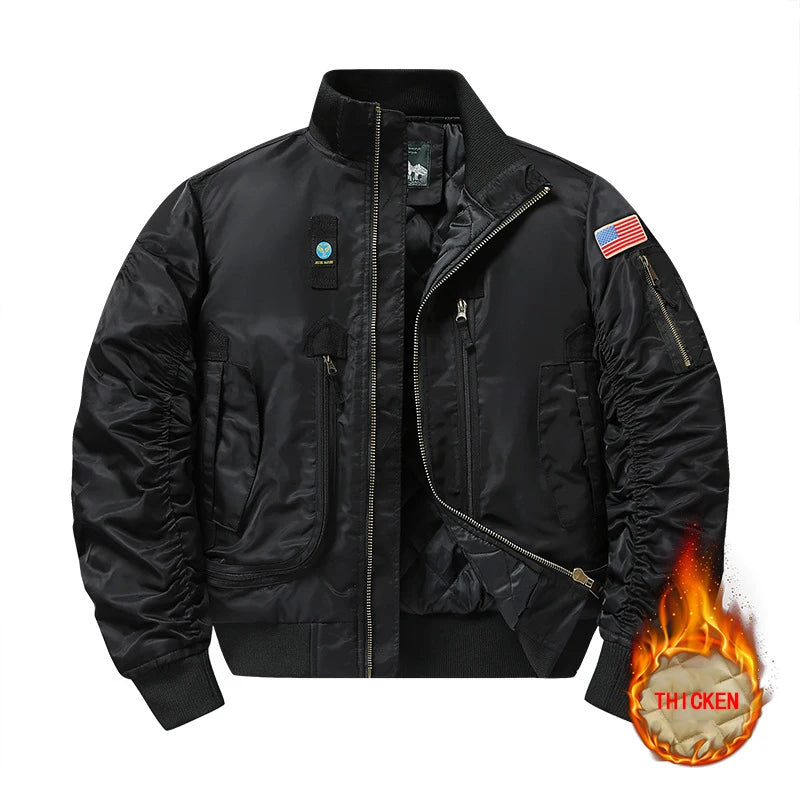Winter MA1 Bomber Jacket Oversized Padded